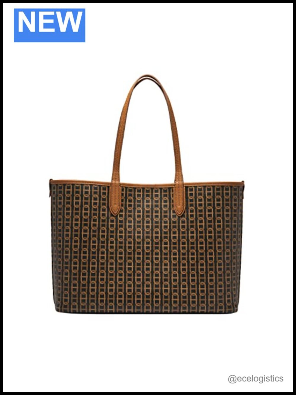 Women's Fossil Williamson Tote Purse Handbag Geometric Canvas Shoulder Bag